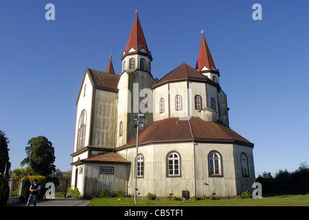 Église Sagrado Corazon de Jesus, Puerto Varas, Chili, district du lac, Southamerica Banque D'Images