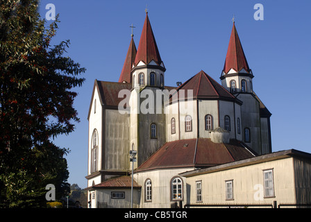 Église Sagrado Corazon de Jesus, Puerto Varas, Chili, district du lac, Southamerica Banque D'Images