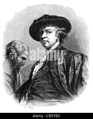 Sir Joshua Reynolds 17231792 peintre anglais Grand portrait Peinture Style Président Royal Academy artiste chevalier Banque D'Images