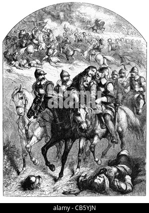 John Hampden mortellement blessé sur le terrain 18 juin 1643 Chalgrove Banque D'Images