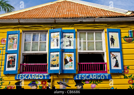 St Maarten L'Escargot Restaurant Front Street Philipsburg Banque D'Images