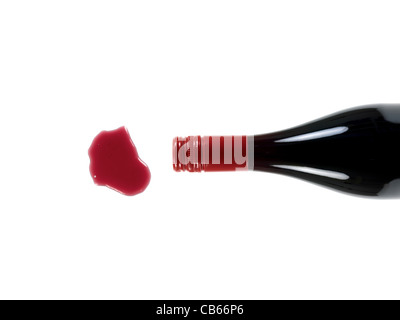 Vin rouge isolé sur fond blanc Banque D'Images