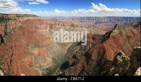 Panorama du Grand Canyon à partir de la rive nord donnent sur Walhalla Banque D'Images