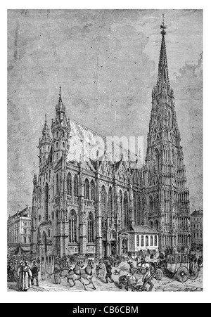 St Stephen's Cathedral église mère Roman Gothique Vienne Autriche Banque D'Images