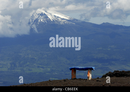 Osorno Vulcano. Vicente Perez Rosales, Parc National du Lake District, Chili Banque D'Images