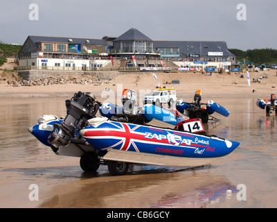 Zapcats sur la plage, la plage de Fistral Zapcat Grand Prix 2011, Cornwall, UK Banque D'Images