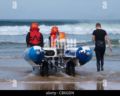 La plage de Fistral Zapcat Grand Prix 2011, Cornwall, UK Banque D'Images