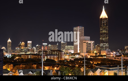 Nightscape de Midtown Atlanta, Georgia, USA. Banque D'Images