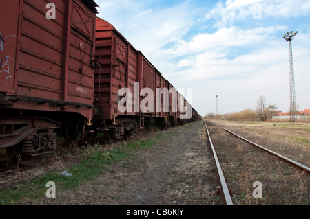 Détail d'une vieille gare abandonnée, Banque D'Images