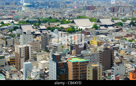 Vue aérienne de Kyoto, au Japon. Banque D'Images