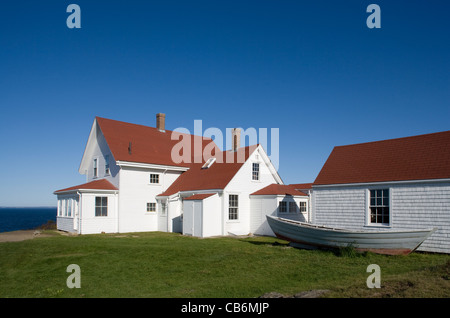 Maine : île Monhegan - la maison du gardien de phare [1824] Banque D'Images