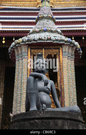 Temple du Bouddha d'Émeraude, le Wat Phra Kaew, le Grand Palace, Bangkok, Thailande, Asie. Banque D'Images