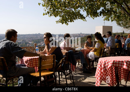 Eyup, Istanbul, Pierre Loti - terrasse de café Banque D'Images