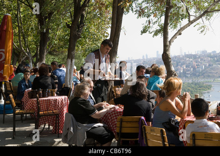 Eyup, Istanbul, Pierre Loti - terrasse de café Banque D'Images