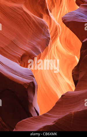 Lignes et structures au Lower Antelope Canyon, Page, Arizona Banque D'Images