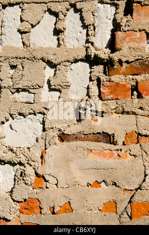 Vieux mur de briques divers background Banque D'Images