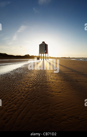 Phare en bois. Burnham-on-Sea. Le Somerset. L'Angleterre. UK. Banque D'Images