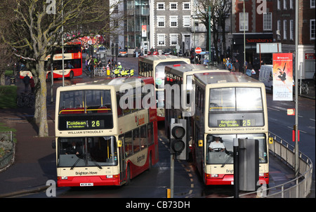 Brighton et Hove bus dans la région de Old Steine Brighton. Photo par James Boardman. Banque D'Images