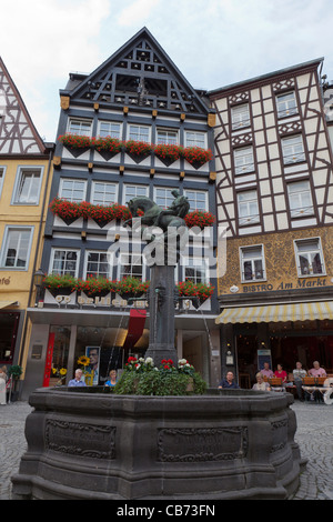 Centre Ville, à Cochem (Allemagne) Banque D'Images