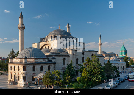 Turbe tombe de MEVLANA CELALEDDIN Rumi Konya Turquie Banque D'Images