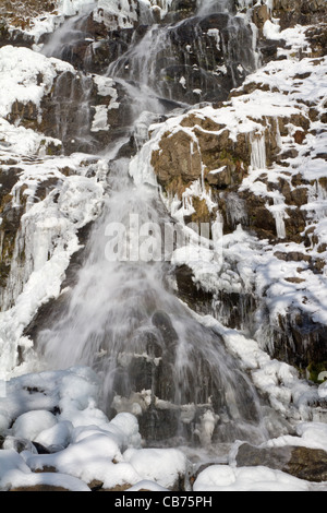 Chute d'eau gelée, Todtnauberg Forêt Noire, Allemagne Banque D'Images