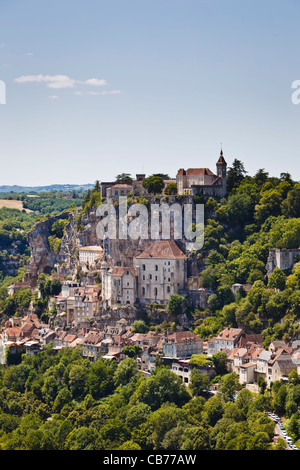 Rocamadour - célèbre falaise ville dans la région de Lot, France, Europe Banque D'Images