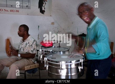 Cuban All Stars répétition à l'Asociacion Rosalia de Castro. La Havane (La Habana, Cuba) Banque D'Images