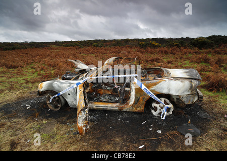 Une Mazda MX5 à Dartmoor, dans le Devon, Royaume-Uni. Banque D'Images