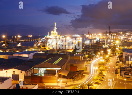 Chantier de réparation à Puerto de La Luz en Laz Palmas, Gran Canaria, Îles Canaries, Espagne Banque D'Images