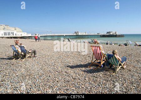 Ville balnéaire Worthing dans l'East Sussex Banque D'Images