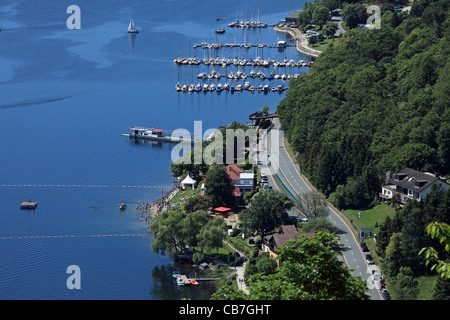 Vue de la marina de Edersse vu du château de Waldeck en Hesse Banque D'Images