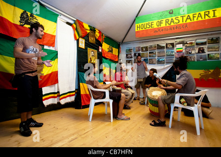 Droit de Rototom Sunsplash festival de musique par. Reggae Festival à Benicassim, 18 au 27 août 2011 Banque D'Images