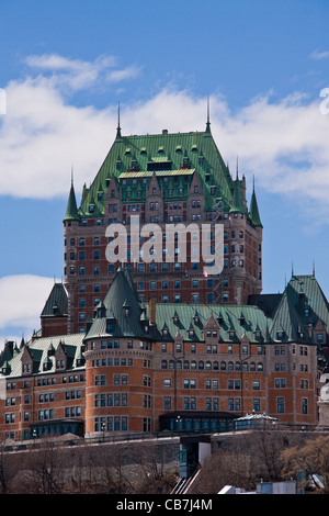 En téléphérique appelé "Funiculaire" va du niveau inférieur au haut de la ville de Québec, Québec, Canada. Banque D'Images