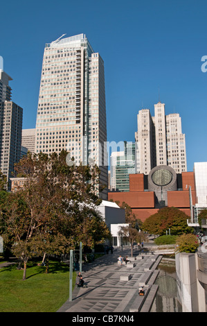 Les jardins Yerba Buena centre culturel parcs publics 3-4 Mission et Folsom rues centre-ville de San Francisco California USA Banque D'Images