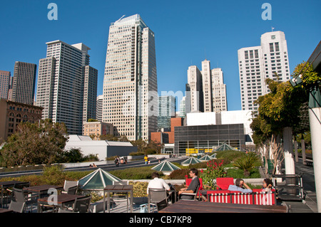 Les jardins Yerba Buena centre culturel parcs publics 3-4 Mission et Folsom rues centre-ville de San Francisco California USA Banque D'Images