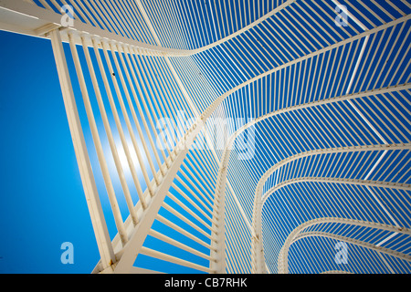 Les chefs d'œuvre de l'architecture de Santiago Calatrava OAKA Sports Centre, à Athènes, Grèce du Nord Banque D'Images