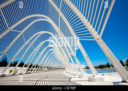 Les chefs d'œuvre de l'architecture de Santiago Calatrava OAKA Sports Centre, à Athènes, Grèce du Nord Banque D'Images