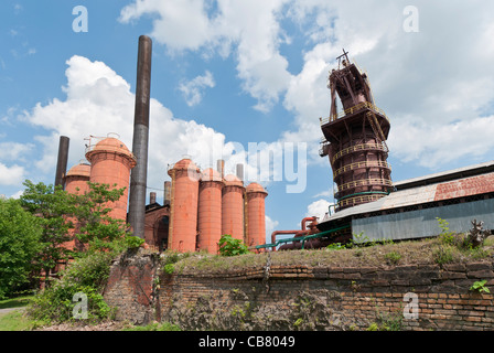 Alabama, Birmingham, Sloss Furnaces monument historique, construit en 1882 pour produire de la fonte brute Banque D'Images