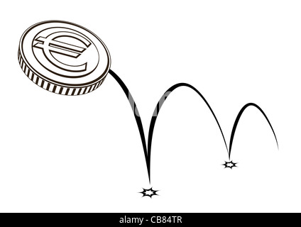 Symbole Euro vector illustration Banque D'Images