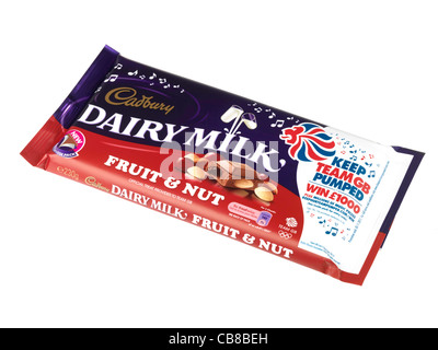 Lait Cadbury Chocolat Fruits et de noix Banque D'Images