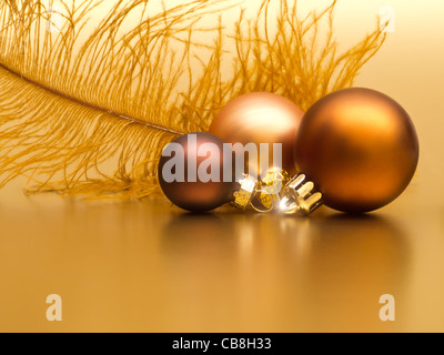 Décoration de Noël d'or Banque D'Images