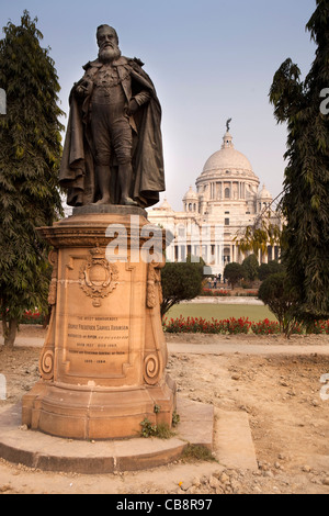 L'Inde, le Bengale occidental, Calcutta, Victoria Memorial statue au marquis de Ripon, ancien vice-roi et gouverneur général Banque D'Images