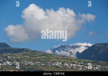 Territoire Français d'outre-mer (aka francais d'outre mer), l'île de la réunion. La zone de l'orifice (aka point des galets). Banque D'Images