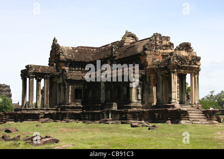 Bâtiment de la bibliothèque à Angkor Wat, au Cambodge Banque D'Images