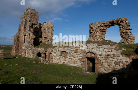 Ruines du château de Newark, près de St Monans, Fife, Scotland Banque D'Images