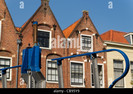 Partie du mécanisme d'une serrure (monstersesluis) à Maassluis durant la Furieade en 2011 Banque D'Images