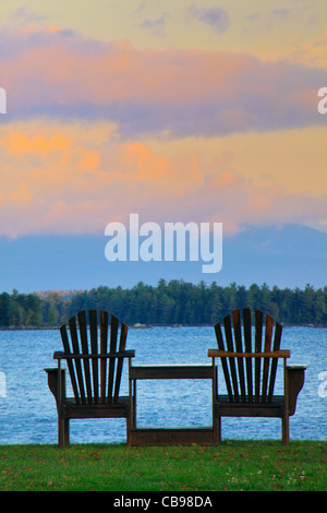 Cinq lacs, Sunrise Lodge, Lake, South Twin Millinocket, Maine, États-Unis Banque D'Images