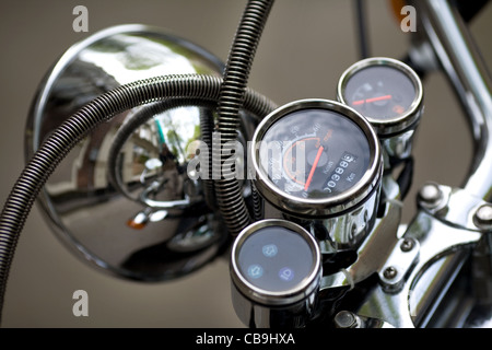 Détails Projecteur Moto Banque D'Images