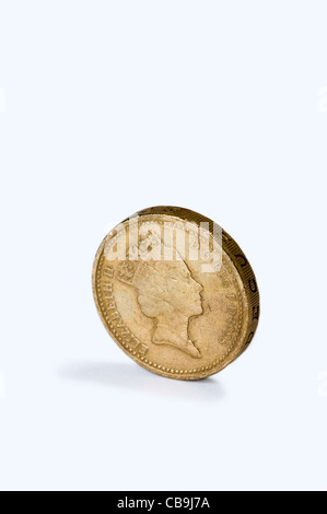 Un seul autre britannique pièces livre isolé sur fond blanc Banque D'Images