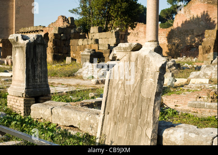 Rome, Italie - les ruines dans le Forum Romanum Banque D'Images